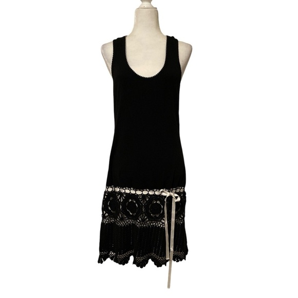 Moda international black crochet tank top dress - Picture 1 of 13